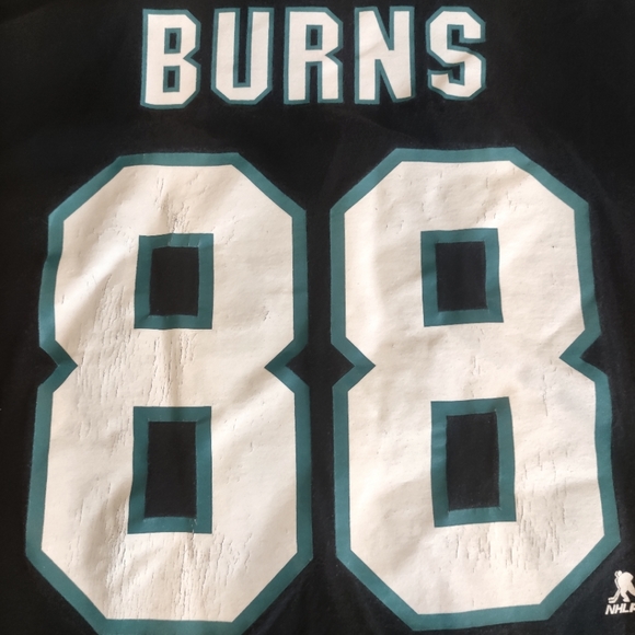 San Jose Sharks Burns Jersey tee size Medium - Picture 3 of 3